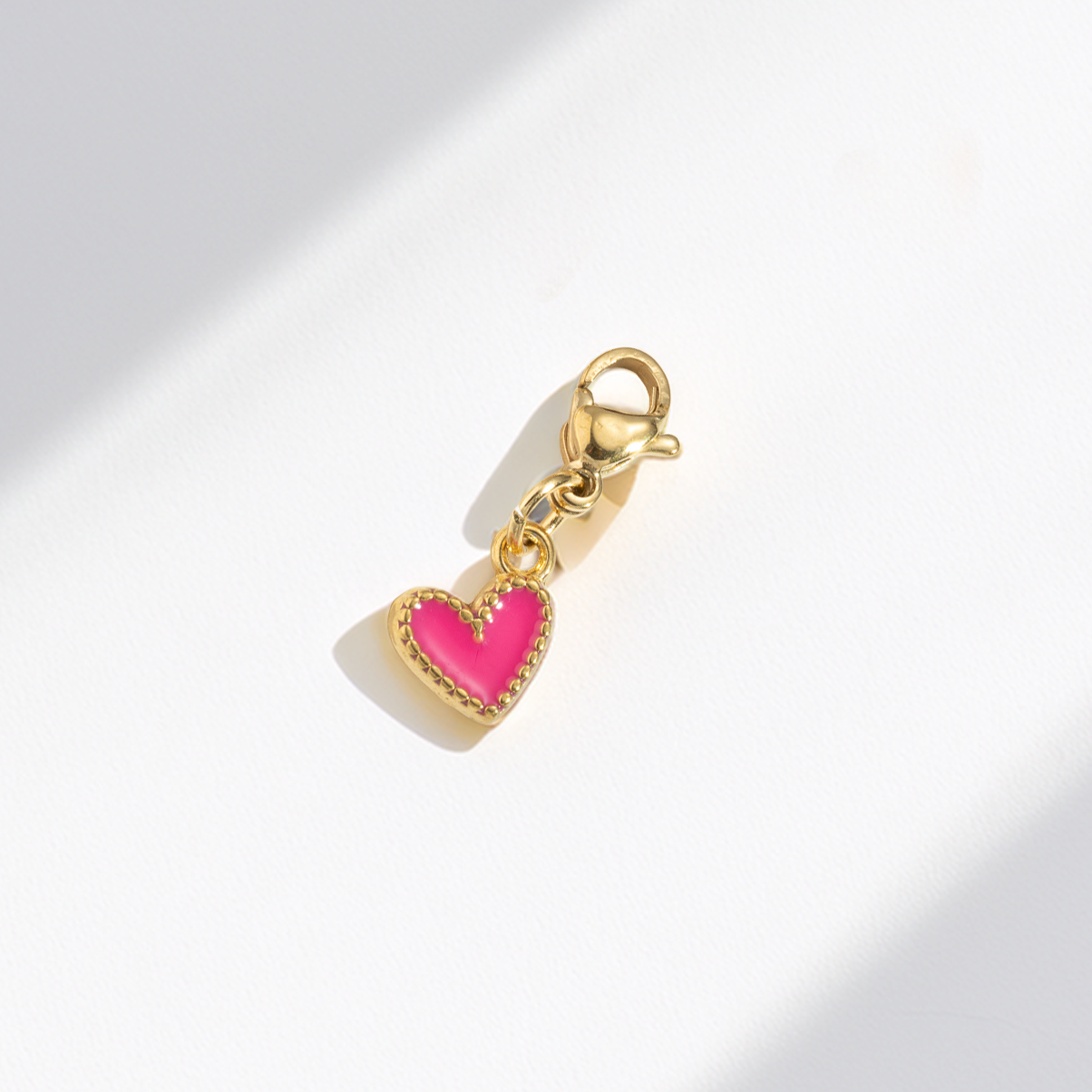 herz pink⎢goldener charm