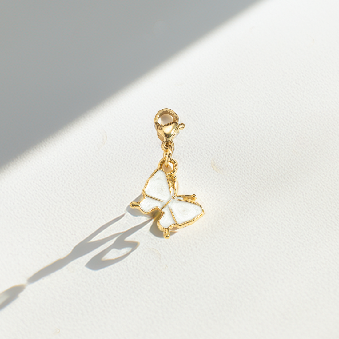 schmetterling weiß⎢goldener charm