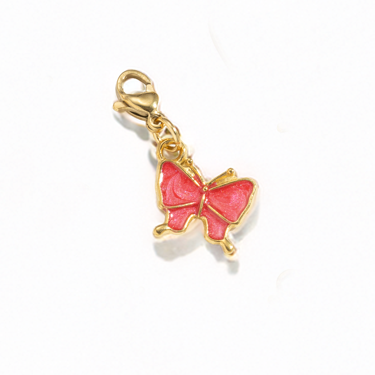 schmetterling rot⎢goldener charm