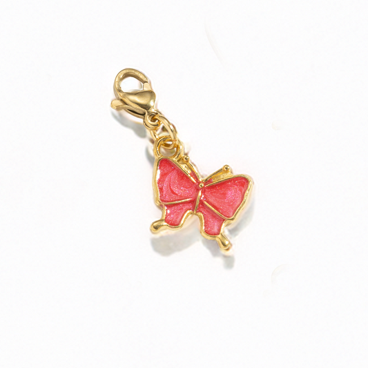 schmetterling rot⎢goldener charm