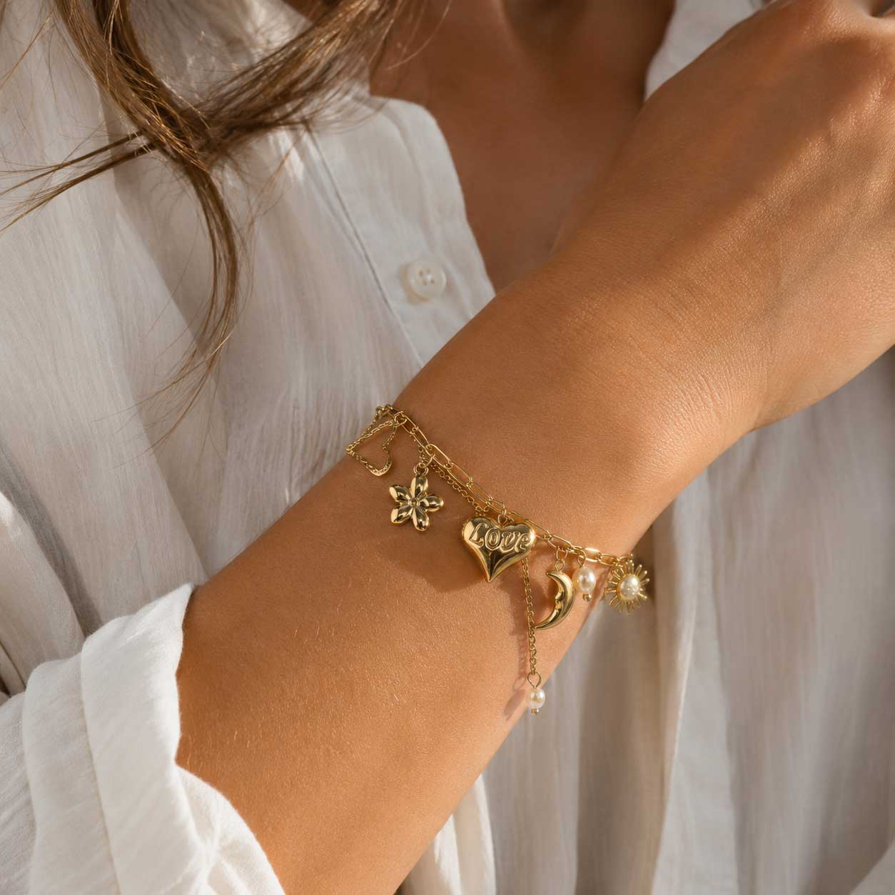 love & light⎢goldenes Armband