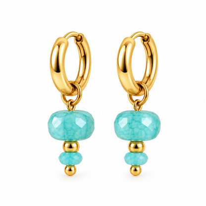 Produktbild aqua drop⎢goldene Ohrringe auf weißem Hintergrund 