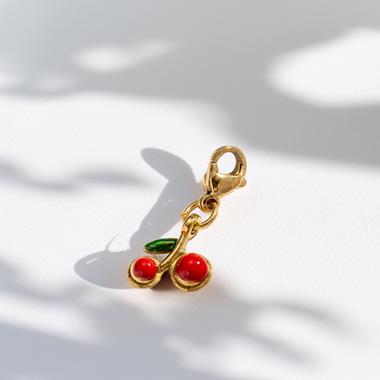 kirsche rot⎢goldener charm