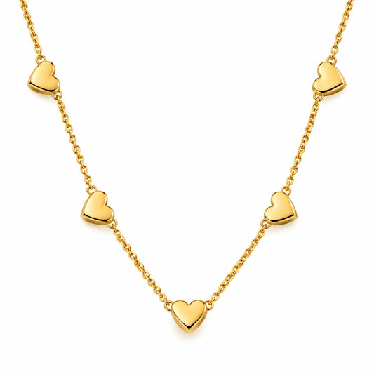 Produktbild golden heart⎢goldene Halskette auf weißem Hintergrund 