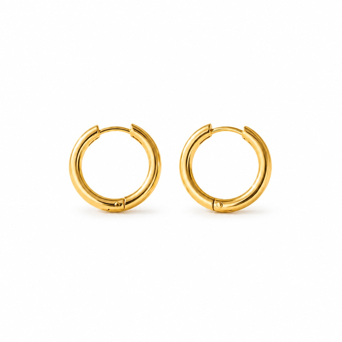 Produktbild golden hoop⎢goldene Ohrringe auf weißem Hintergrund 