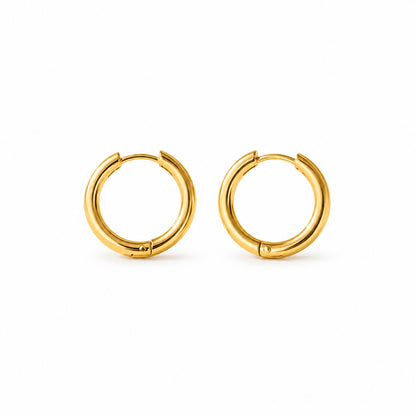 Produktbild golden hoop⎢goldene Ohrringe auf weißem Hintergrund 