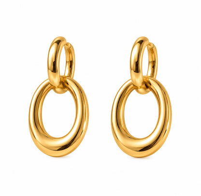 Produktbild golden loop⎢goldene Ohrringe auf weißem Hintergrund