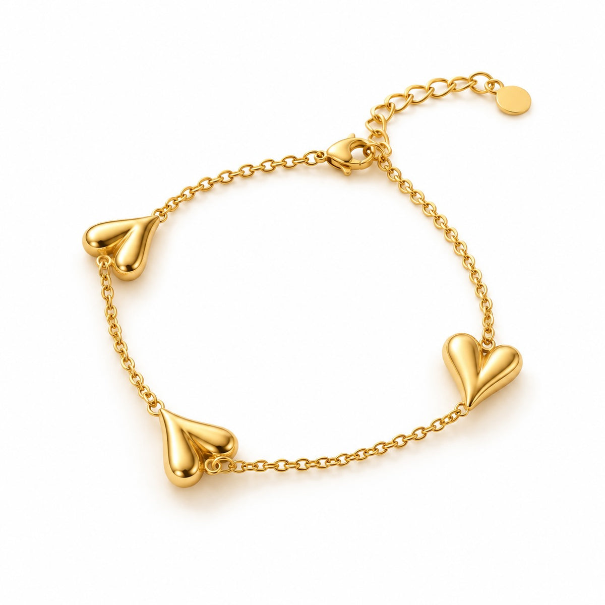 Produktbild golden love⎢goldenes Armband auf weißem Hintergrund 