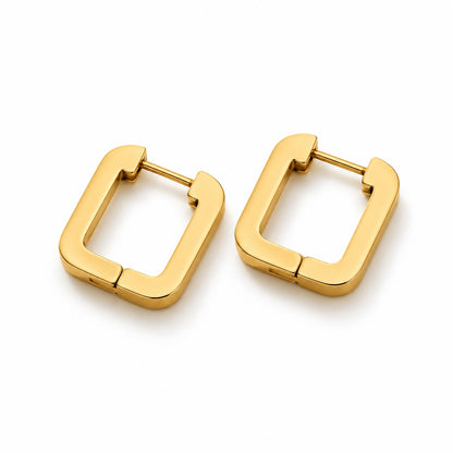 Produktbild golden square⎢goldene Ohrringe auf weißem Hintergrund 