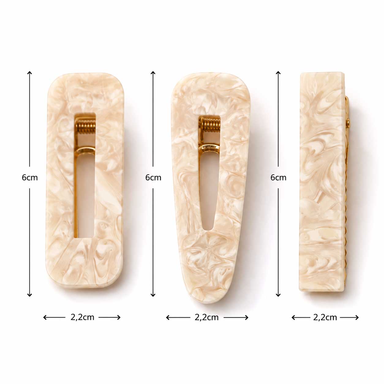 Ivory Wave Hair Clip getragen im Haar – Half-up-Frisur mit cremefarbenem Haarclip von Saltyblush