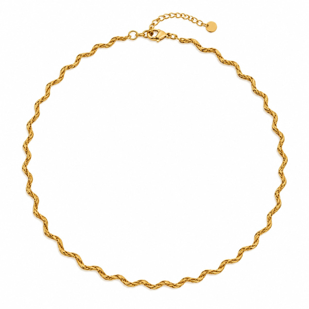 Produktbild ocean line⎢goldene Halskette auf weißem Hintergrund 
