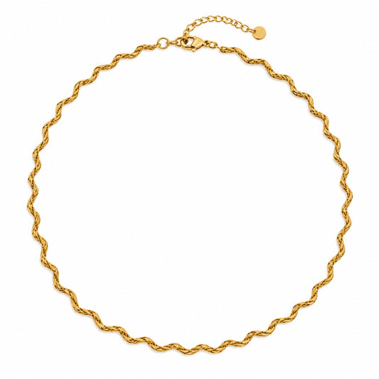 Produktbild ocean line⎢goldene Halskette auf weißem Hintergrund 
