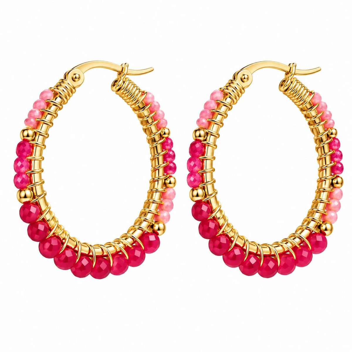 Produktbild pink western⎢goldene Halskette auf weißem Hintergrund 