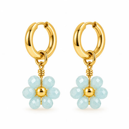 Produktbild sea blossom⎢goldene ohrringe auf weißem Hintergrund 